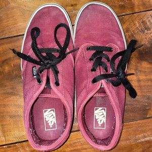 Kids Maroon Red Vans Sneakers